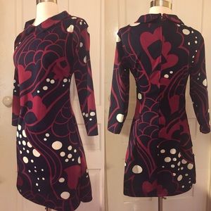 Mod/vintage mini dress with long sleeves